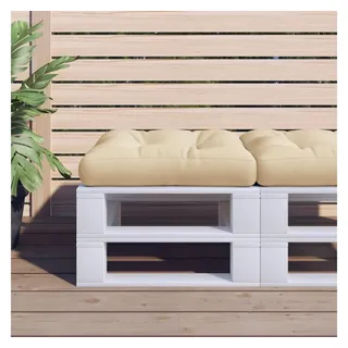 vidaXL Palettenkissen 58 x 58 x 10 cm beige 1 St.