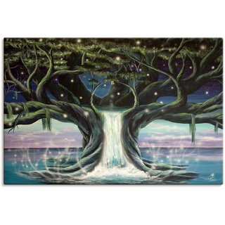 Artland Wandbild Der Baum der Seelen, Landschaften (1 St), als Leinwandbild, Poster in verschied. Größen blau 90 cm x 60 cm