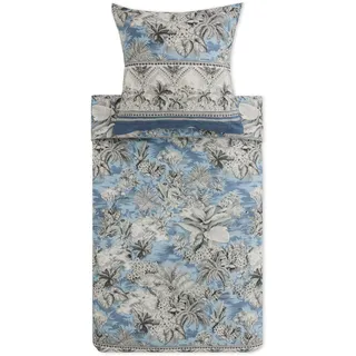 BASSETTI Boboli Blumen Hellblau 155 x 220 cm + 80 x 80 cm