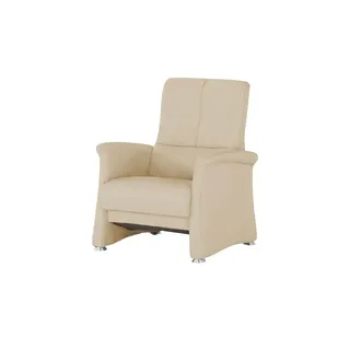 HIMOLLA Fernsehsessel 6001 Leder 81 x 86 x 0 cm Beige mit Kopfteil
