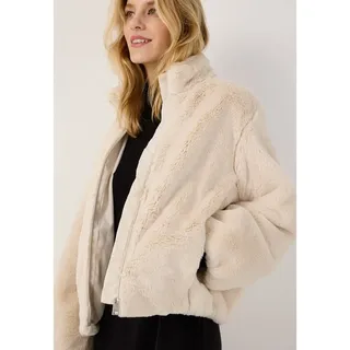 More & More Flauschige Teddyjacke weiß 34