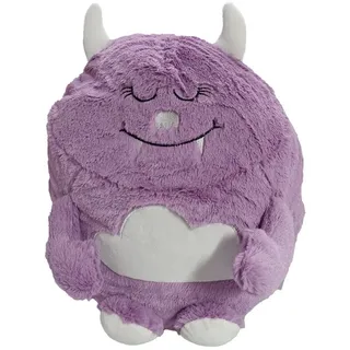 Haus und Deko Zierkissen Monster Kuschelkissen Plüsch Kinder Kissen Dekokissen mit Füllung ca., (1 St) lila