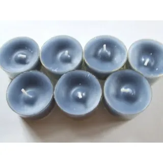 Logumkloster 20 Dänische Teelichter im Acryl-Cup, Farbe Jeans-blau,Neuheit 2012, durchgefärbt, ohne Duft