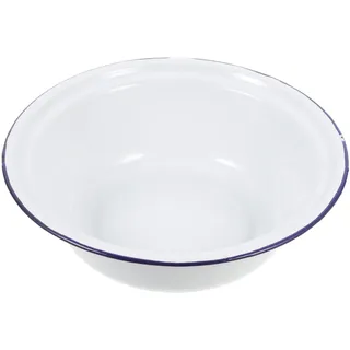 Ciieeo Emaille SchüSsel 22cm Retro RüHrschüSsel Groß Mit Rollrand Vielseitige Servierschale FüR Obst Salat Und Suppe Robuste Emailleware FüR KüChe Und Haushalt