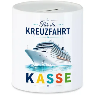 Spardose für die Kreuzfahrt Kasse - Sparschwein maritim als Geldgeschenk für Reise Urlaub Schiff