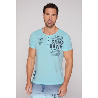 CAMP DAVID T-Shirt mit Kontrastnähten blau L