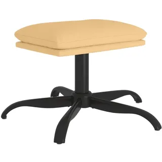 vidaXL Fußhocker Creme 60x60x39 cm Mikrofasergewebe