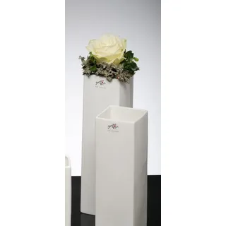 Sandra Rich Dekovase Porzellanvase Square eckig von Sandra Rich weiß 8,5 cm x 30,5 cm