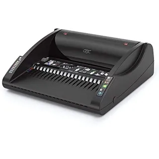 GBC CombBind C200E Bindemaschine, elektronische Stanzung, 15 Blatt Stanzkapazität, 330 Blatt Bindekapazität, A3 und A4, schwarz, 7101045UK