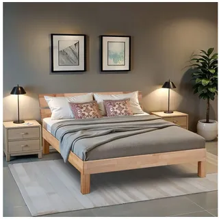 Coemo Bett Massivholz Leah in Buche natur | Gr.: 160 x 200 cm