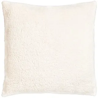 Traumschlaf Teddy Flausch Kopfkissen 40x40 cm - weiß