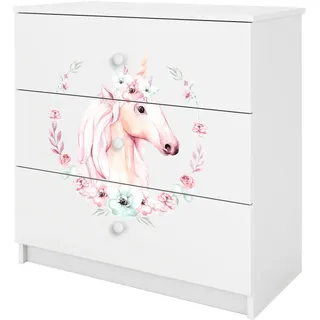 Raumhirsch Furniture Kommode, Weiß, Holzwerkstoff, Rechteckig, 81x81x41 cm, Babymöbel, Kinderkommoden