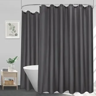 Duschvorhang 300x200 Wasserdicht Dunkelgrau H200 x B300 cm (1er Pack)