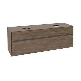 Waschbeckenunterschrank 160 x 55 cm Arizona Oak