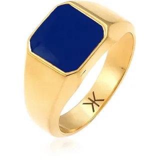 KUZZOI Ring 925 Sterling Silber Siegelring in Gold | Gr.: 54