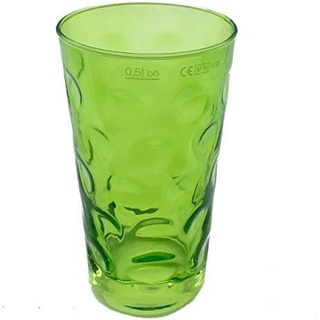 Grün Farbiges Dubbeglas 0,5 L (ganz gefärbt) Bunte Dubbegläser aus der Pfalz für Weinschorle, Schorleglas, Weinglas (Dubbeglas-Shop)