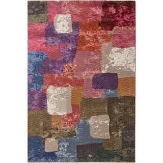 Teppich HEINE HOME Gr. 1, lila, taupe, gemustert, B:54cm H:7mm L:90cm, Kunstfaser, Polyester, Teppiche, Teppich