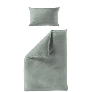BIERBAUM Chic Uni Unifarben Grün 240 x 220 cm + 2 x 80 x 80 cm