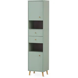 Schildmeyer Bjarne Hochschrank 40,3 x 33,1 x 180,6 cm Pastellgrün Massivholz