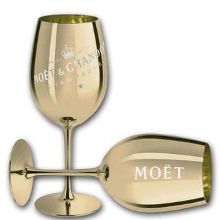 Moet & Chandon Champagne Champagner Glas Gläser Set - 2er Set Gold