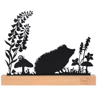 UNUS HOME Dekofigur Aufsteller Igel-Silhouette (26cm breit), Herbstdeko Herbstdekoration Herbst-Aufsteller Herbst schwarz