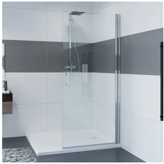 IMPTS Walk-in-Dusche Glaswand Dusche, glas, (70-100 x 185/195 cm, Begehbare Duschabtrennung, 6mm ebenerdig Glastrennwand), Glas Duschabtrennung Duschkabine weiß 100 cm x 195 cm