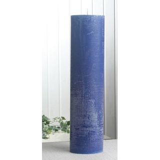 Rustik-Stumpenkerze, 40 x 10 cm Ø, blau