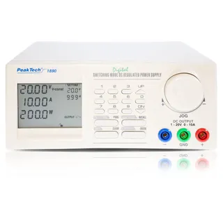 Peaktech Labornetzgerät 1 Kan. ...20 VDC VDC 10 A, Programmierbar (PEAKTECH 1890