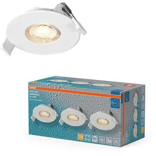 Osram Spot Set LED Einbaustrahler Aluminium/Kunststoff 2,8 cm 3er Set Weiß