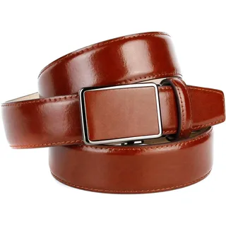 Anthoni Crown Gürtel Leder braun 85 cm