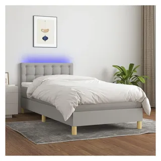 vidaXL Boxspringbett 80 x 200 cm Hellgrau