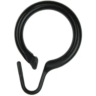 Duschvorhangring, Duschmantelring, 8 Stück, schwarz