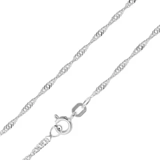 trendor 15705 Feine Singapur-Kette 925 Silber Kette Damen 1,8 mm Halskette, 60 cm