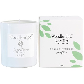 Woodbridge Duftkerze im Glas mit Deckel | Spring Time | Duftkerze Frühling | kleine Duftkerze | Brenndauer bis 50h | Weiße Kerzen (250g) | Signature Kollektion