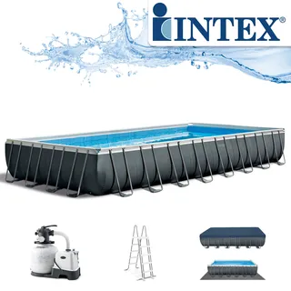 Intex Frame Pool Set Ultra Quadra XTR 975 x 488 x 132 cm - mit Salzwassersystem