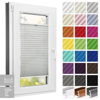 Estika Plissee mit Bohren nach Maß 30-129x150-230 cm, Fenster innen