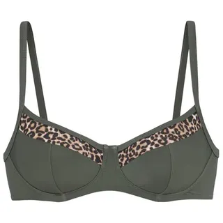 LASCANA Bügeleinsatz-Bikini-Top Damen Grün/Mehrfarbig 46 Cup F