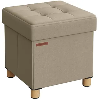 Songmics Sitzhocker mit Stauraum 38 x 38 cm Kamelbraun