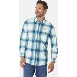 Babista Flanellhemd Olvar türkis- 51/52