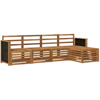 vidaXL Gartenlounge Outdoor-Sofagarnitur Natur