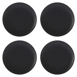 MaxwellundWilliams Teller Caviar Black AX0067, Premium-Keramik, rund, Ø 20 cm, schwarz, 4 Stück