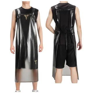 QDMHA wasserdichte PVC-Schürze – Robuste und langlebige Arbeitsschürze, verstellbare Träger, öl- und chemikalienbeständig, ideal für Männer und Frauen in der Küche, beim