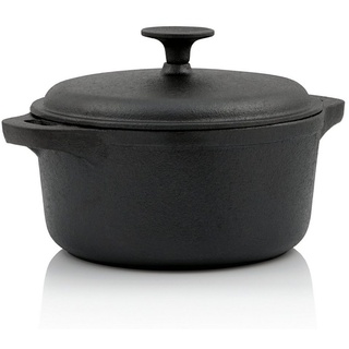 BBQ-Toro Bräter Gusseisen Cocotte, 3 Liter, Ø 20 cm, rund, Bräter mit Deckel, Gusseisen schwarz 3.00 l - Ø 20 cm x 10.00 cm