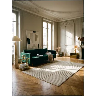 KADIMA DESIGN RIGI Hochflorteppich 80 x 150 cm Creme