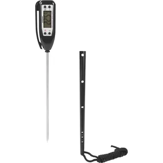 BROWIN® Digital Bratenthermometer 145709 | -50-300°C Fleischthermometer | Backthermometer | Temperaturmesser zum Kochen, Backen, Braten | Kernthermometer für Fleisch, Flüssigkeiten, Fett, Babymilch