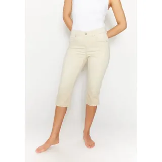 ANGELS Slim-fit-Jeans Jeans Anacapri mit Super Stretch Denim mit Label-Applikationen beige