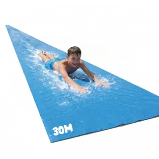 Offizielle dreifache riesige Wasserrutschmatte XXXXXL | 30 Meter Wasserrutsche | Premium Qualität | Slip’n Slide | Wasserspiel im Freien | 100% Spaß | House Party | OriginalCup