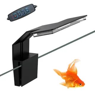 Aquarium LED Beleuchtung, Vollspektrum Aquarium Lampe mit Clip, 4 Farben Dimmbare Aquarien Pflanzen Licht, USB Aquarien Licht für Süßwasser Fischtank, Wasserpflanzen, Deko