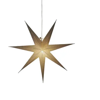 Konstsmide Weihnachtsbeleuchtung  Silberner Papierstern perforiert7 Zacken 78cm