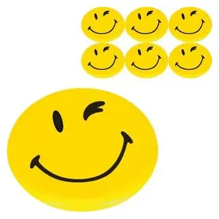 Franken Happy Magnets Magnete Motiv, Kunststoff Ø 3,0 cm, 6 St.